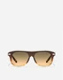 Солнцезащитные очки с металлической пластиной DOLCE & GABBANA, коричневый 47350600