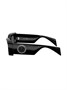 Versace Eyewear солнцезащитные очки в прямоугольной оправе с декором Medusa, черный 15750382
