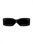 Versace Eyewear солнцезащитные очки в прямоугольной оправе с декором Medusa, черный 15750382