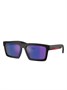 Prada Linea Rossa rectangle-frame солнцезащитные очки, черный 24288691