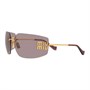 MIU MIU Прямоугольные солнцезащитные очки, Gold/Black SMU54Y-5AK5S0 27984081