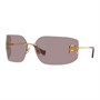 MIU MIU Прямоугольные солнцезащитные очки, Gold/Black SMU54Y-5AK5S0 27984081