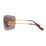 MIU MIU Прямоугольные солнцезащитные очки, Gold/Black SMU54Y-5AK5S0 27984081