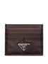 Prada картхолдер с логотипом, коричневый 24580694