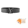 Мужской ремень Louis Vuitton, черный/серый 10443421