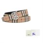 Мужской ремень Burberry из канваса и натуральной кожи, бежевый 10436866