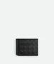 Кошелек с зажимом для купюр Intrecciato Bottega Veneta, черный 21546288