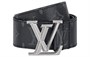 Ремень кожаный Louis Vuitton мужской, черный / серый 13995347