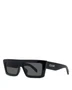 Прямоугольные солнцезащитные очки Monochroms, 57 мм CELINE, цвет Black 6760809