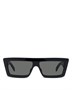 Прямоугольные солнцезащитные очки Monochroms, 57 мм CELINE, цвет Black 6760809