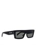 Прямоугольные солнцезащитные очки Monochroms, 57 мм CELINE, цвет Black 6760809