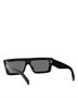 Прямоугольные солнцезащитные очки Monochroms, 57 мм CELINE, цвет Black 6760809