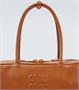 Кожаная сумка-тоут Beau Large Miu Miu, Cognac 25641716