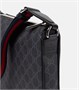 GG холщовая сумка через плечо с кожаными деталями Gucci, Black/Black/Brb 25642176
