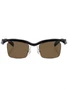 Prada Eyewear солнцезащитные очки без оправы, черный 15669856