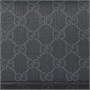 Сумка через плечо миниатюрная мужская черная GUCCI из кожи и холста 26467357
