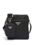 Сумка мужская Prada Re-Nylon с логотипом бренда, черный 11633452
