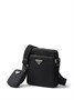 Сумка мужская Prada Re-Nylon с логотипом бренда, черный 11633452