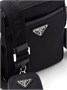 Сумка мужская Prada Re-Nylon с логотипом бренда, черный 11633452