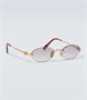 Овальные солнцезащитные очки Miu Miu, Cold Grey 25620594