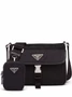 Сумка-мессенджер с логотипом Prada, черный 26633117