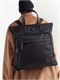 Сумка из переработанного нейлона с отделкой из сафьяновой кожи Prada, черный 25851856