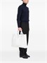 Maison Margiela большая сумка-тоут с вышитым логотипом, белый 15723427