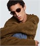 Прямоугольные солнцезащитные очки с раздельной оправой Bottega Veneta, Gold - Gold - Grey 25622532