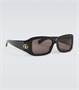 Солнцезащитные очки прямоугольной формы с двойной буквой g Gucci, черный 5938590