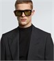 Fausto плоские солнцезащитные очки Tom Ford, Shiny Black /Green 25622988