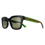 Прямоугольник черно-зеленый с красной полосой зеленый GG0001SN Gucci, черный 7064280
