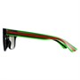 Прямоугольник черно-зеленый с красной полосой зеленый GG0001SN Gucci, черный 7064280