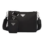 PRADA Хобо нейлоновый 3-в-1 мужской чёрный мессенджер портфель наплечная сумка через плечо 28008323