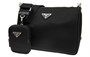 PRADA Хобо нейлоновый 3-в-1 мужской чёрный мессенджер портфель наплечная сумка через плечо 28008323