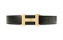 Мужской ремень Hermes, черный/золотой 10423020