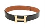Мужской ремень Hermes, черный/золотой 10423020