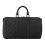 LOUIS VUITTON Кожаная сумка Keepall через плечо мужская черная 27973608