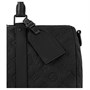 LOUIS VUITTON Кожаная сумка Keepall через плечо мужская черная 27973608