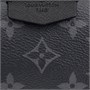 LOUIS VUITTON Кожаная холщовая сумка через плечо малая мужская черная 27972646
