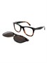 TOM FORD Eyewear очки-клипоны в квадратной оправе, черный 15666421