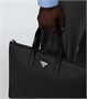 Сумка-тоут из сафьяновой кожи Prada, черный 25628094