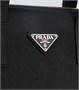 Сумка-тоут из сафьяновой кожи Prada, черный 25628094