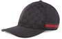 Бейсболка original gg canvas baseball hat with web 'black' Gucci, черный 21165479