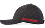 Бейсболка original gg canvas baseball hat with web 'black' Gucci, черный 21165479