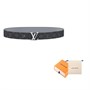 Мужской ремень Louis Vuitton, черный/серый 10443474