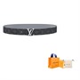 Мужской ремень Louis Vuitton, черный/серый 10443474