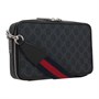 GUCCI Мужская черная кожаная сумка через плечо 27943232