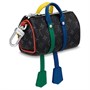 LOUIS VUITTON Сумка Keepall из лакированного полотна с кожаной отделкой, украшение и брелок, аксессуар унисекс разноцветный 27973606