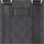 GUCCI Миниатюрная мужская сумка через плечо из кожи и текстиля GG Supreme черный 27944678