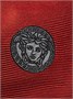 Галстук с вышивкой Medusa VERSACE, красный 26632630